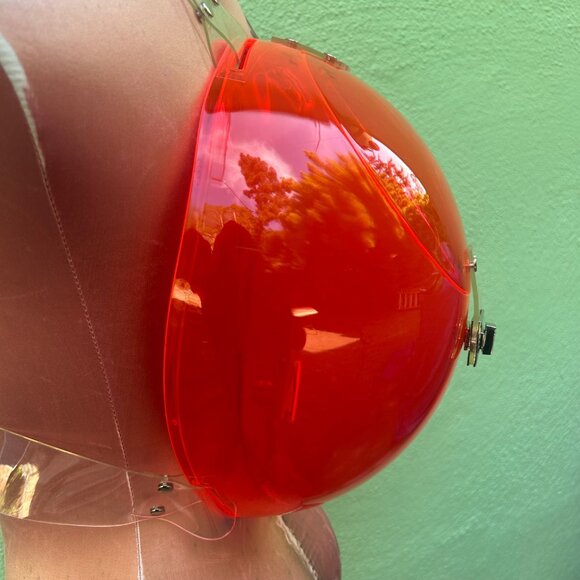 Ilanio Red Light Orbis Backpack Futuristic Future Acrylic Plastic Bubble Unisex main image 11
